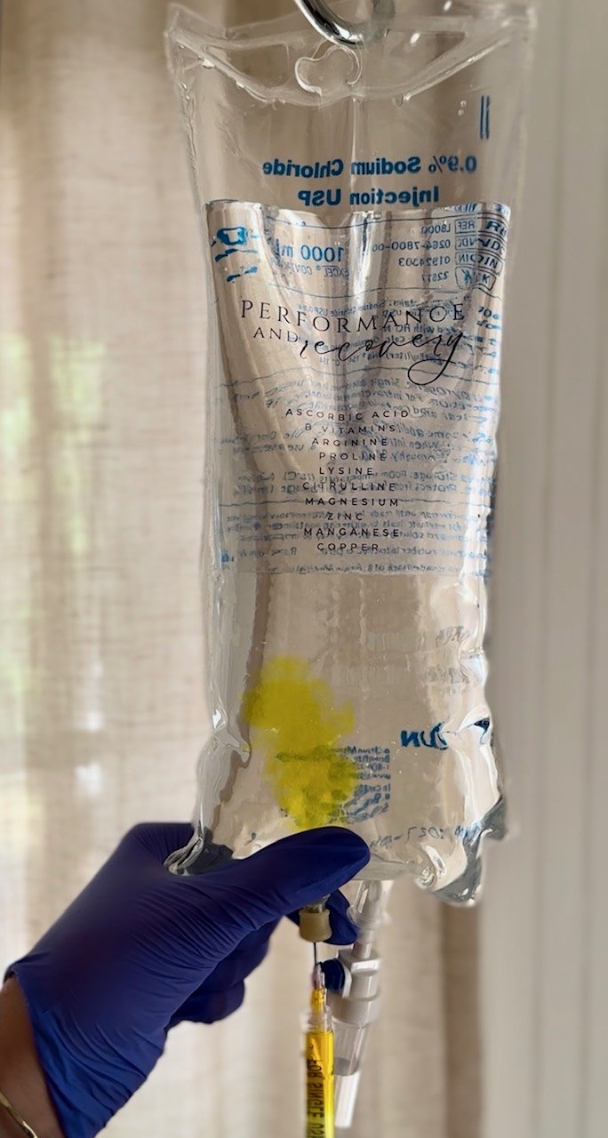 IV therapy bag for wellness treatment at Radiant Medical Aesthetics